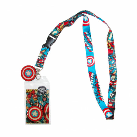 Captain America Comic Lanyard