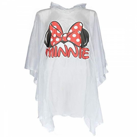 Minnie Mouse Ears Adult Hooded Rain Poncho