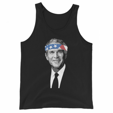 Rowdy George W Bush American Flag Bandanna Tank Top