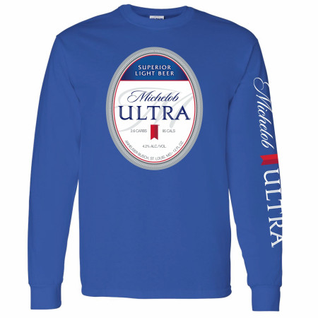 Michelob Ultra Logo Sleeve Print Long Sleeve Shirt