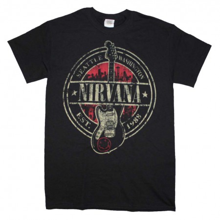 Nirvana Established 1988 Guitar Stamp T-Shirt