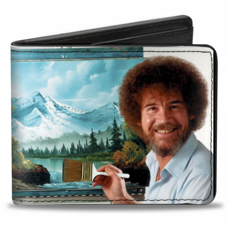 Bob Ross Painting Vegan Leather Wallet