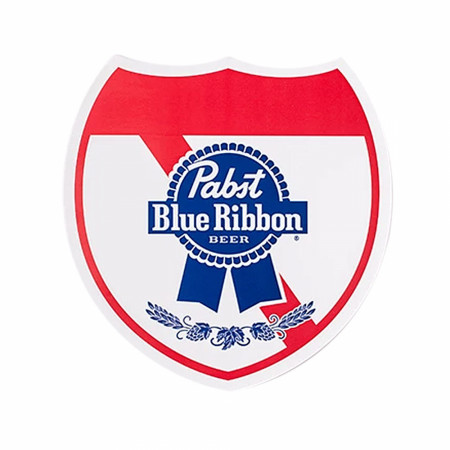 Pabst Blue Ribbon Beer Shield Logo Sticker