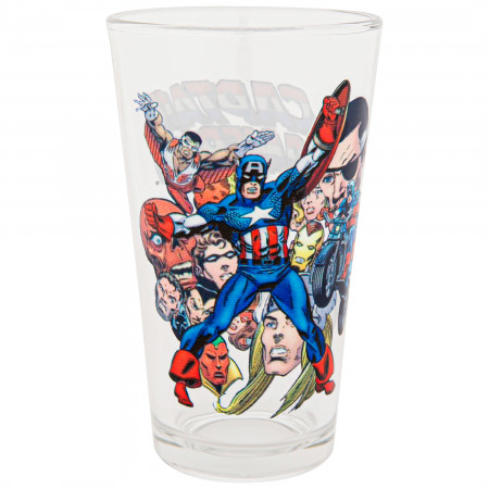 Captain America Comic Characters Pint Glass