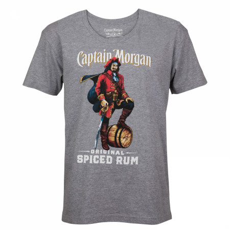 Captain Morgan Spiced Rum Grey Tee Shirt