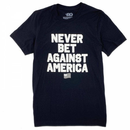 Rowdy Gentleman Short Sleeve Shirt Small Never Bet Against America