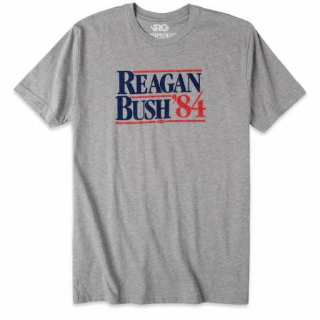 Reagan Bush '84 Vintage T-Shirt - Heather Gray