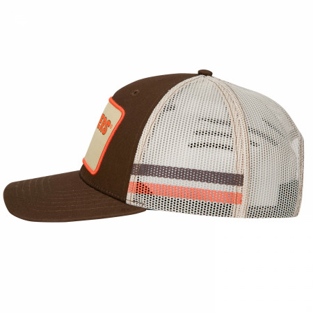 Hooters Logo Retro Stripe Mesh Trucker Hat