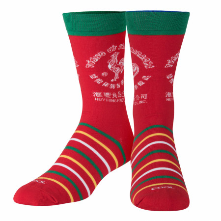 Sriracha Striped Crew Socks