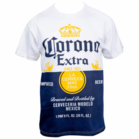 Corona Extra Beer Label Design Men's White T-Shirt