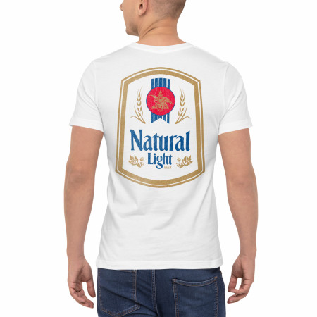 Natural Light Distressed Vintage Logo Pocket Tee