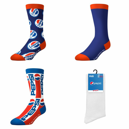Pepsi Logos 3-Pack Crew Socks