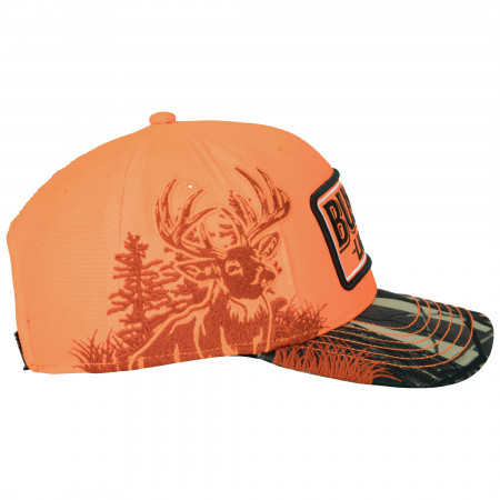 Busch Light Blaze Orange Buck Hunter Camo Brim Adjustable Hat